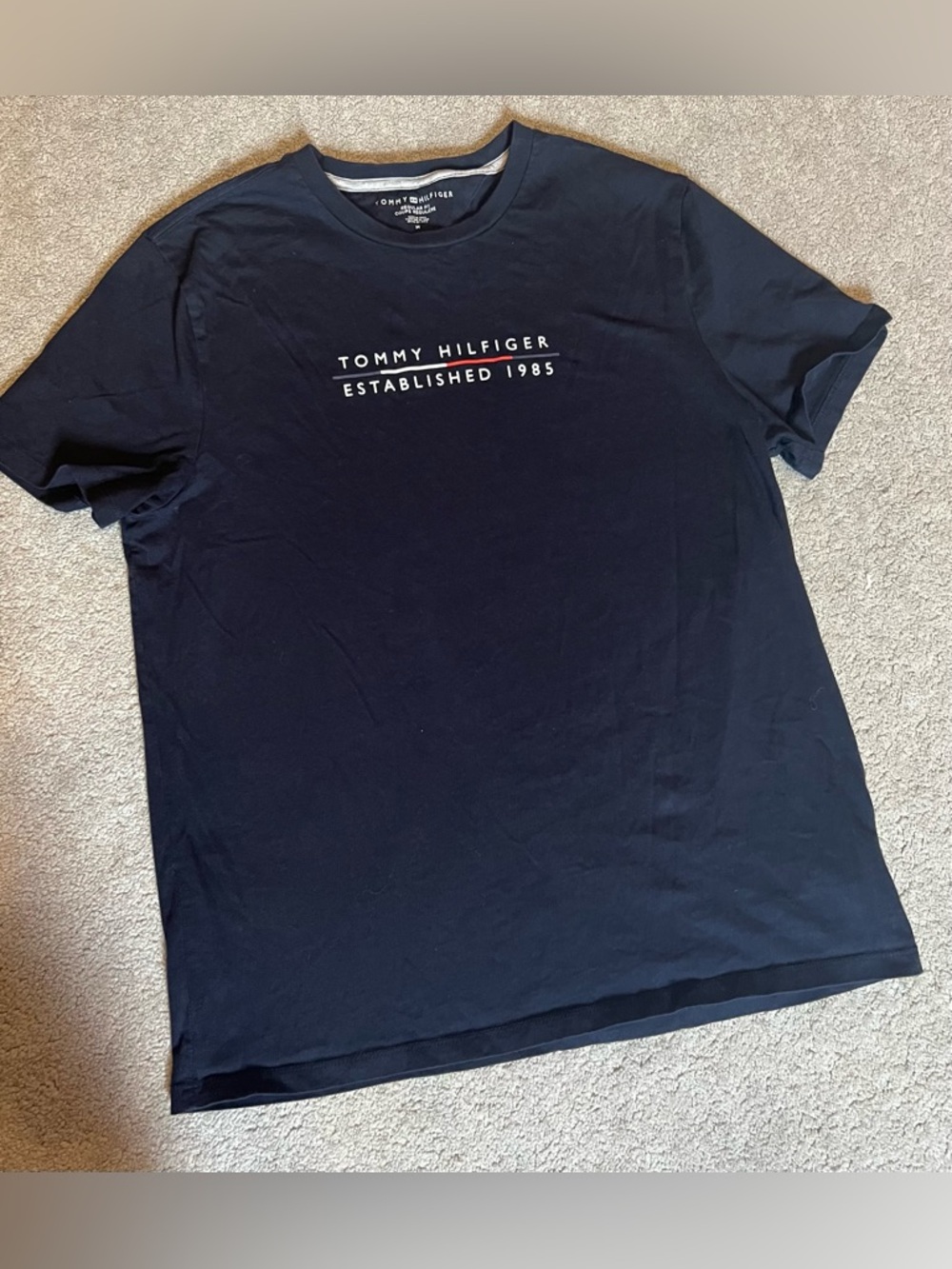 Tommy Hilfiger Navy Short Sleeve Logo Tee